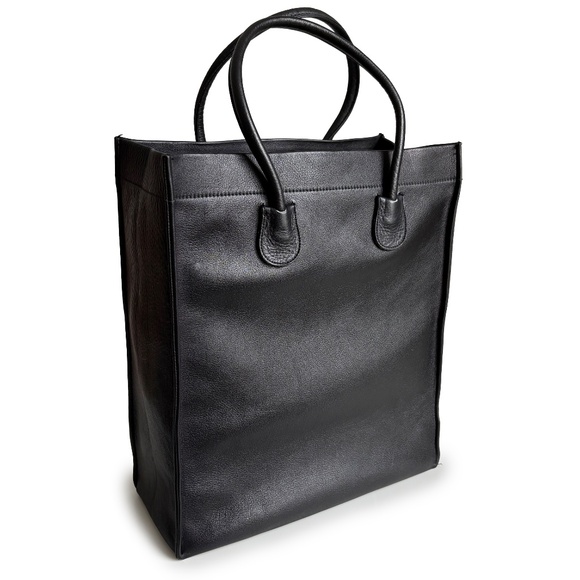 Bonnie Cashin for Coach Classic Shopping Tote Black Cowhide Leather Vintage 60s - Picture 11 of 15